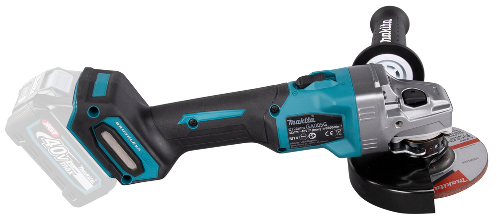 Угловая шлифовальная машина 125 мм, 40В XGT Makita GA005GZ