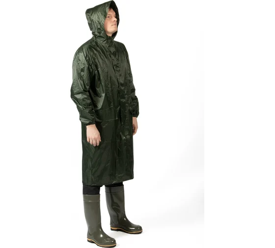 Плащ-дождевик из ПВХ хаки XXL/54-56 Jeta Safety JRC-101g-XXL