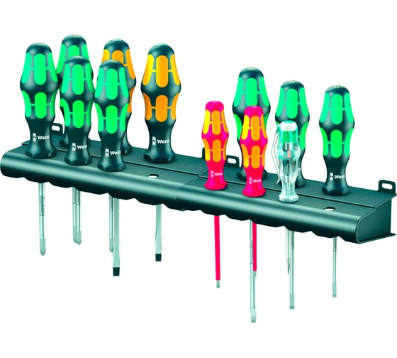 Набор отвёрток Kraftform XXL + 2 подставки, 12 пр., WERA WE-051010