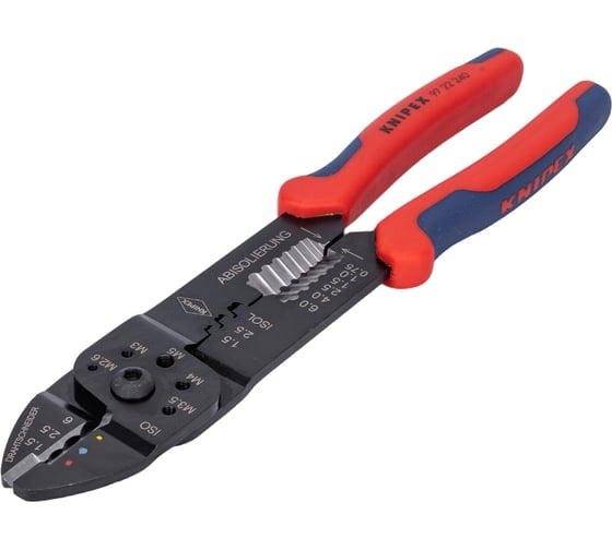Пресс-клещи 240 мм 3 гнезда 0.5-6.0 мм² KNIPEX KN-9722240