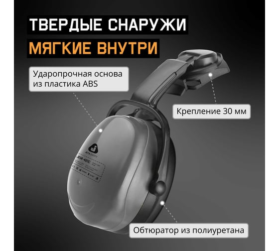 Наушники противошумные Clamor Light 28 дБ Jeta Safety JEM-421C