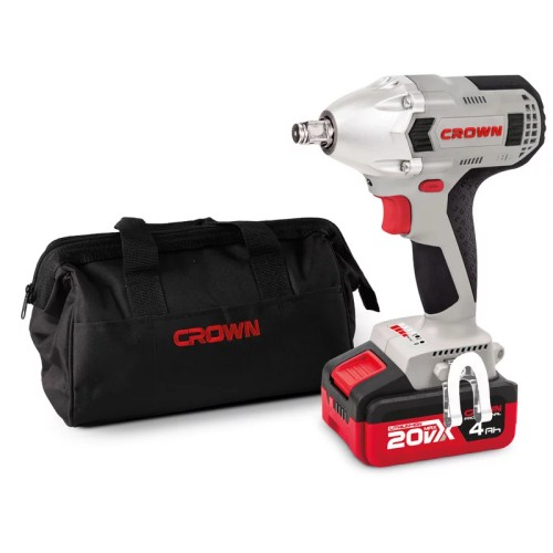 Ударный аккумуляторный гайковерт CROWN 20В (B3+) CT22015HX-4 TB