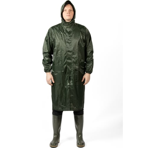 Плащ-дождевик из ПВХ хаки XXL/54-56 Jeta Safety JRC-101g-XXL