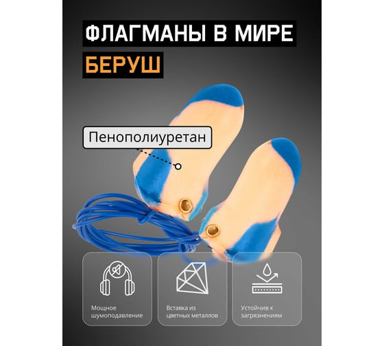 Беруши противошумные 37дБ Jeta Safety (1 пара) JEM51