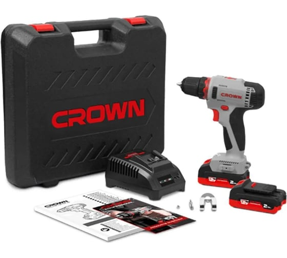 Дрель-шуруповерт 30 Нм, 12В (слайдер) CROWN CT21081H-2 BMC