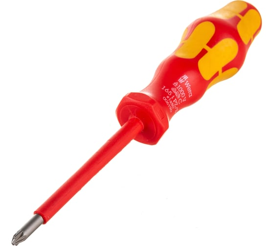 Отвёртка диэлектрическая PlusMinus 1x80мм WERA WE-100021
