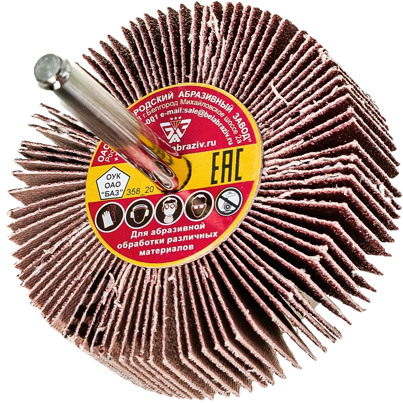 Круг лепестковый с оправкой КЛО 80х20х6мм P60 БАЗ ALOX STANDART KK19XW 00-00225788