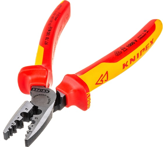Пресс-клещи 9 гнёзд 0.25-16 мм² VDE KNIPEX KN-9778180SB