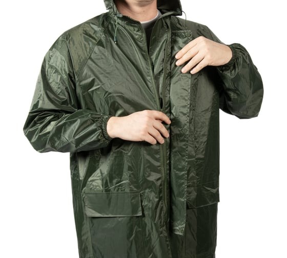 Плащ-дождевик из ПВХ хаки XXL/54-56 Jeta Safety JRC-101g-XXL