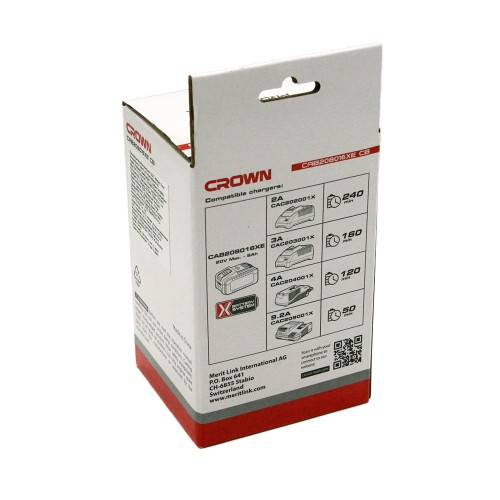Аккумулятор 20В (B3+) 8.0 Aч CROWN Li-Ion CAB208016XE CB