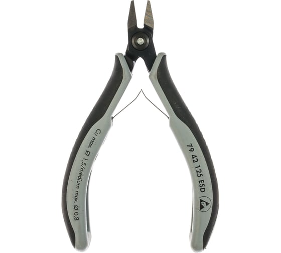 Бокорезы прецизионные 125 мм острая головка ESD KNIPEX KN-7942125ESD