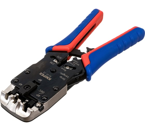 Пресс-клещи 200 мм 3 гнезда для штекеров KNIPEX KN-975112