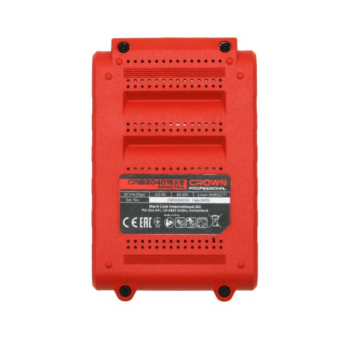 Аккумулятор 20В (B3+) 4.0 Aч CROWN Li-Ion CAB204015XE CB