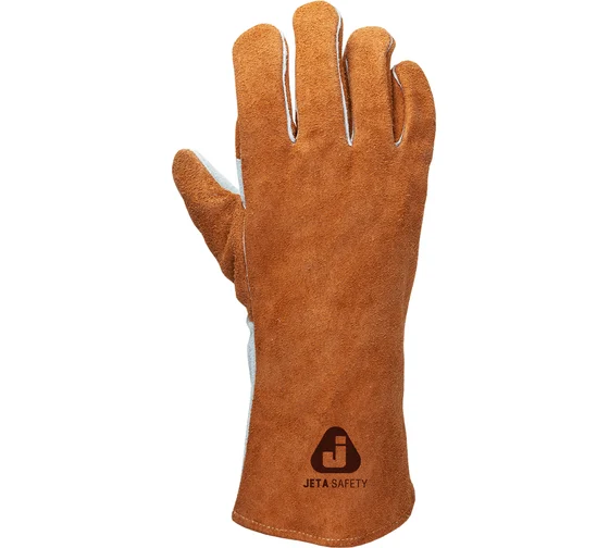 Перчатки сварщика с крагой XL коричневый/серый Jeta Safety JWK401-XL