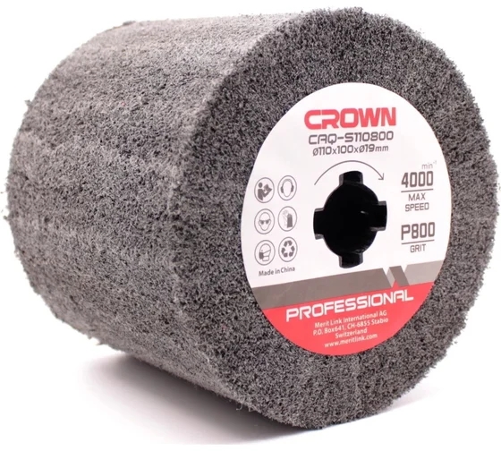 Щетка абразивная 110х19мм P800 CROWN CAQ-S110800