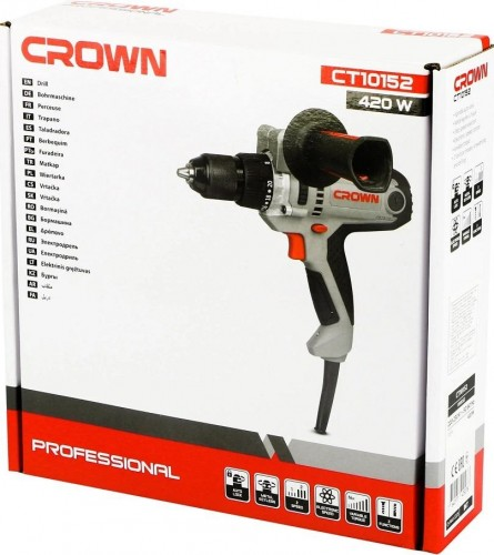 Электрический безударный шуруповерт CROWN CT10152