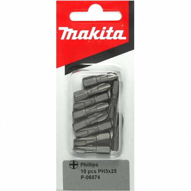 Бита PH3, 25 мм, C-form, 10 шт Makita P-06074 P-06074