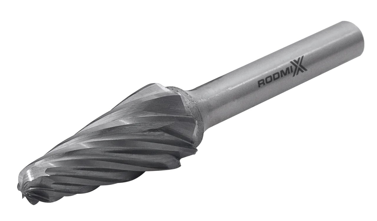 Борфреза сфероконическая L 10х25 M06 насечка по алюминию RODMIX 3110250603