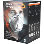 Полумаска с клапаном, с углем A,с регулировкой (10шт.) Jeta Safety JM-7616
