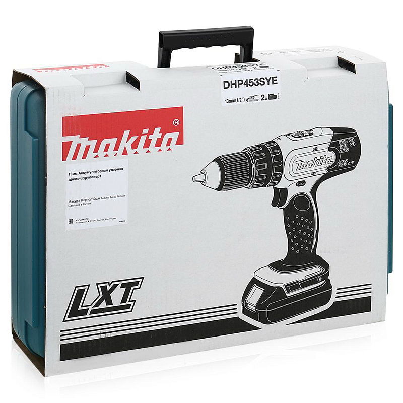 Дрель-шуруповерт 42 Нм, 18В LXT Makita DHP453SYE