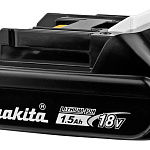 Аккумулятор 18В, 1.5Ач Makita Li-Ion LXT BL1815N пакет 632A54-1