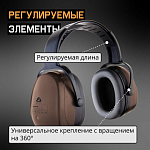 Наушники противошумные Sonus 29дБ, коричневый Jeta Safety JEM-101