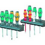 Набор отвёрток Kraftform XXL + 2 подставки, 12 пр., WERA WE-051010