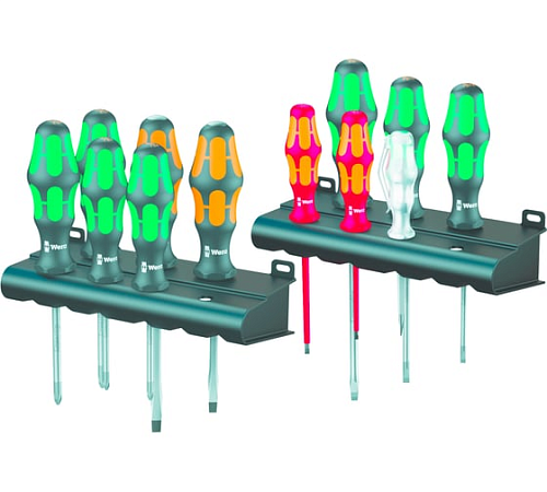 Набор отвёрток Kraftform XXL + 2 подставки, 12 пр., WERA WE-051010