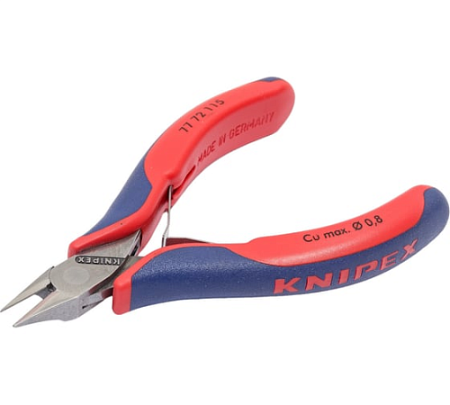 Бокорезы для электроники 115 мм острая маленькая головка KNIPEX KN-7772115