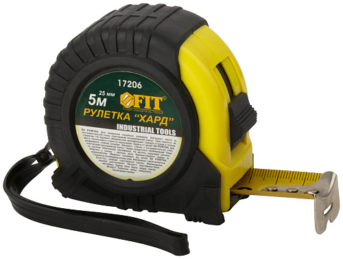Рулетка 5м x 25 мм "Хард" FIT 17206