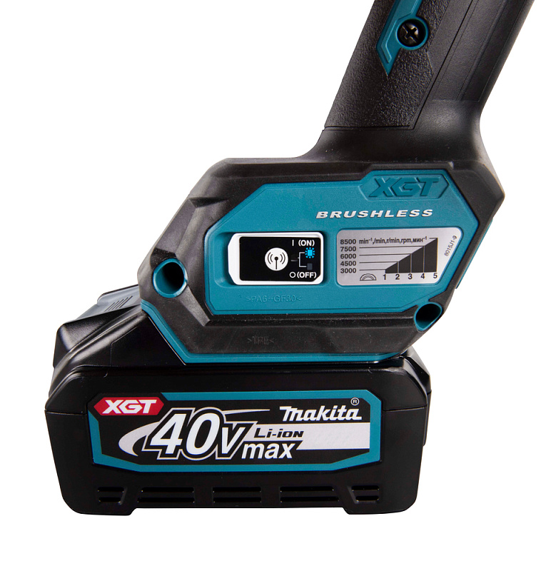Угловая шлифовальная машина 125 мм, 40В XGT Makita GA023GZ