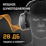 Наушники противошумные Sonus Light 28дБ, серый Jeta Safety JEM-001