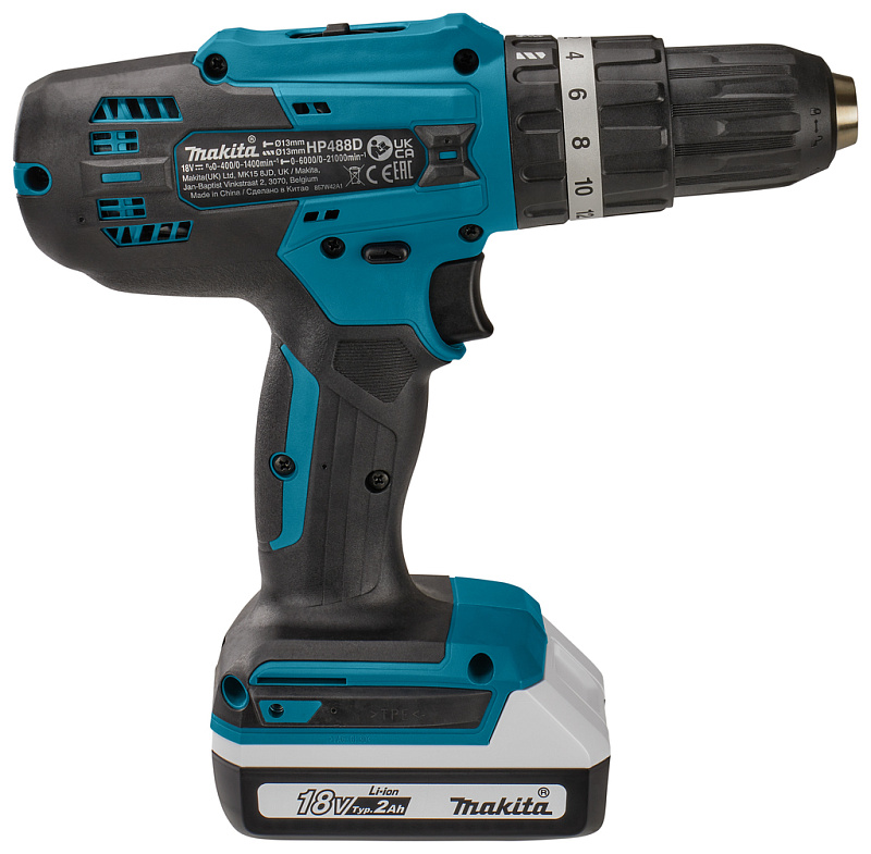 Дрель-шуруповерт 42 Нм, 18В G-серия Makita HP488DWAE