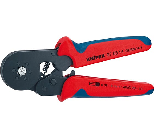Пресс-клещи 180 мм для контактных гильз 0.08-10 мм² KNIPEX KN-975314