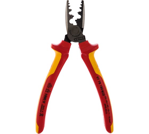 Пресс-клещи 180 мм 9 гнёзд 0.25-16 мм² VDE KNIPEX KN-9778180