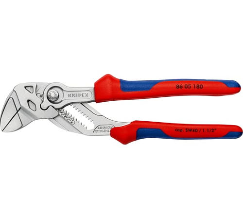 Клещи-ключ переставные 180 мм захват 40 мм SB KNIPEX KN-8605180SB