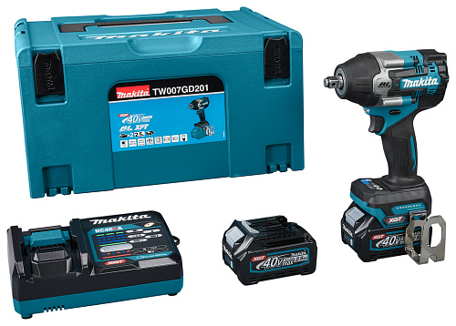 Ударный аккумуляторный гайковерт Makita 40В XGT TW007GD201