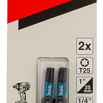 Насадка Impact Black T25, 25 мм, C-form, 2 шт. Makita B-63688 B-63688