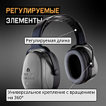 Наушники противошумные Sonus Light 28дБ, серый Jeta Safety JEM-001