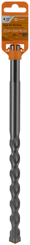 Бур по бетону с крестовым наконечником 20x340мм SDS-Max CUTOP Profi Plus 42-20340