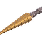 Сверло ступенчатое HSS-TiN с прямым желобком, 4-12x65, 1/4" Makita D-40113