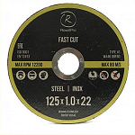 Диск отрезной 125х1,0х22мм Т41 RoxelPro ROXTOP FAST CUT мет. и нерж. 105543