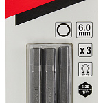 Бита HEX6.0, 50 мм, E-form (MZ), 3 шт Makita B-25476 B-25476