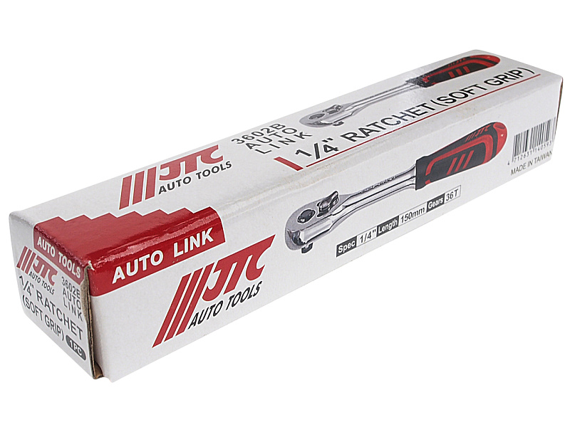 Трещотка 1/4" 36-зубцовая JTC 150мм JTC-3602B
