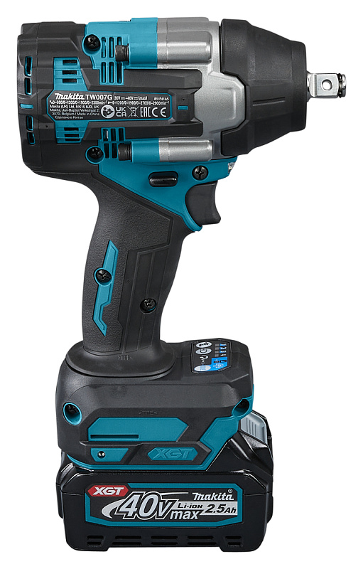Ударный аккумуляторный гайковерт Makita 40В XGT TW007GD201