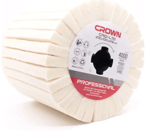 Щетка шерстяная 110х19мм CROWN CAQ-L110
