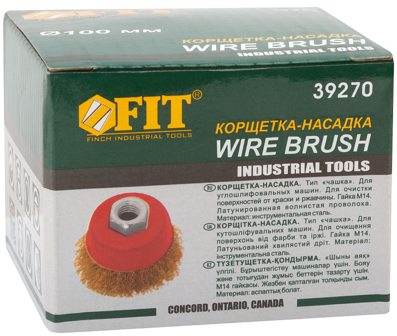 Корщетка-чашка 100мм М14 FIT 39270
