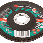 Круг лепестковый торцевой 125х22,2мм P100 (72 лепестка) GreatFlex Light 71-841
