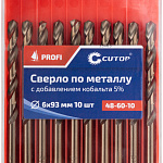 Сверло по металлу 6x93мм с кобальтом 5% CUTOP Profi (10 шт) 48-60-10