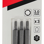 Бита HEX3.0, 50 мм, E-form (MZ), 3 шт Makita B-25448 B-25448